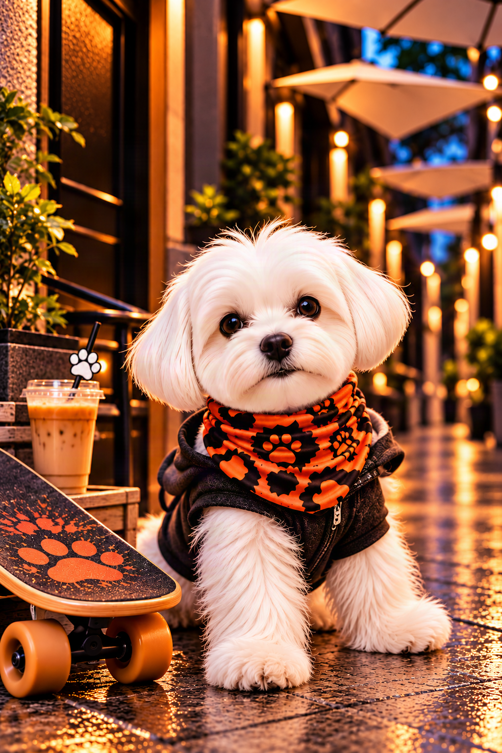 FIRST PRESS - PETS - BANDANAS & SCRUFFS - Burnt Press Pup Scruff