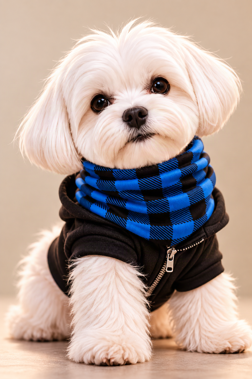 FIRST PRESS - PETS - BANDANAS & SCRUFFS - Checked Out Pup Scruff