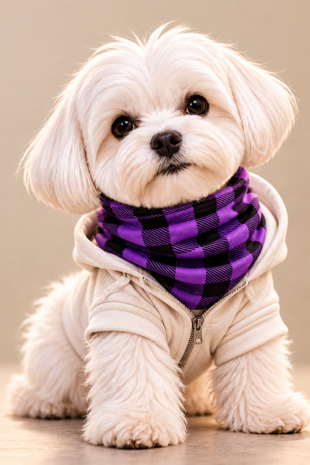 FIRST PRESS - PETS - BANDANAS & SCRUFFS - Checked Out Pup Scruff