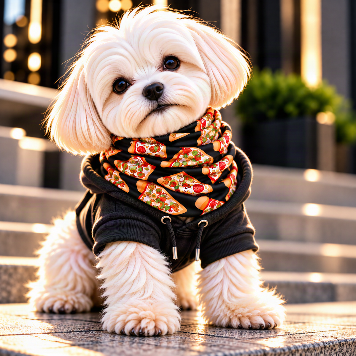 FIRST PRESS - PETS - BANDANAS & SCRUFFS - Pizza Time Pup Scruff