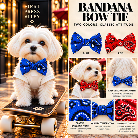 FIRST PRESS - PETS - NECKWEAR - Bandana Bow Tie