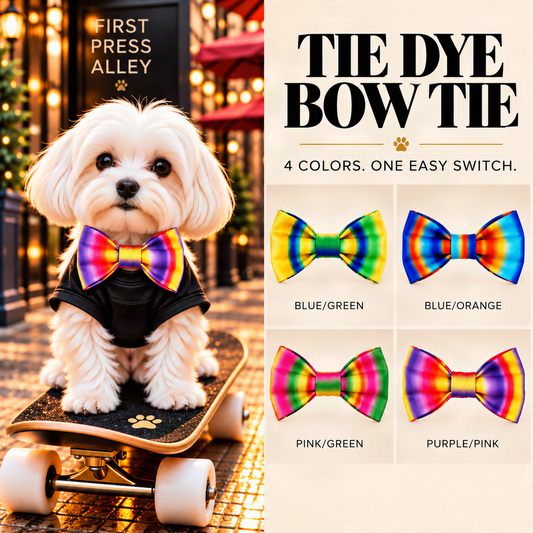 FIRST PRESS - PETS - NECKWEAR - Tie Dye Bow Tie