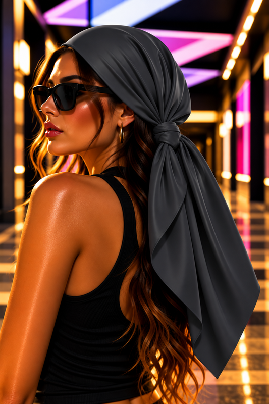 FIRST PRESS - HUMAN EDITION - BANDANA SCARF - Charcoal