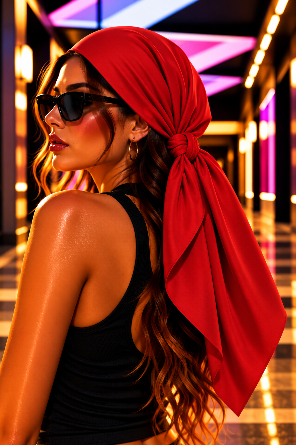 FIRST PRESS - HUMAN EDITION - BANDANA SCARF - Bright Red