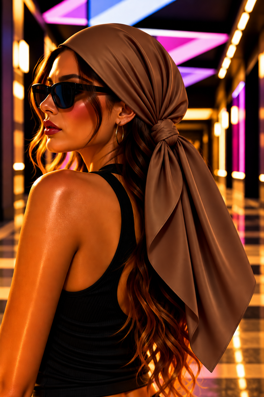 FIRST PRESS - HUMAN EDITION - BANDANA SCARF - Chocolate