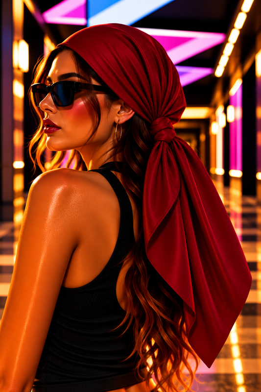 FIRST PRESS - HUMAN EDITION - BANDANA SCARF - Dark Red