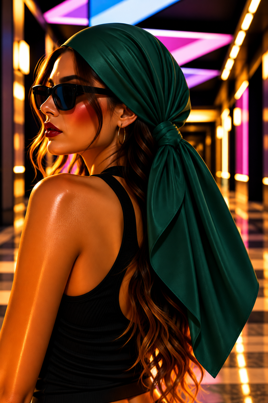 FIRST PRESS - HUMAN EDITION - BANDANA SCARF - Dark Green