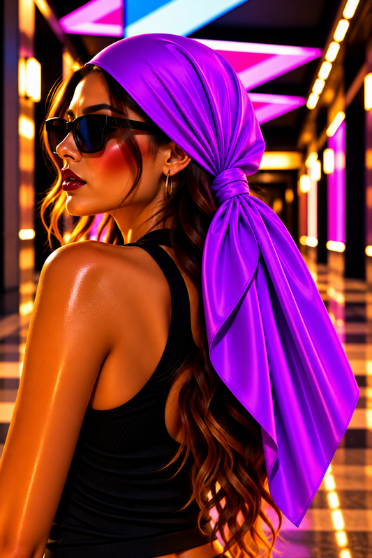 FIRST PRESS - HUMAN EDITION - BANDANA SCARF - Neon Purple