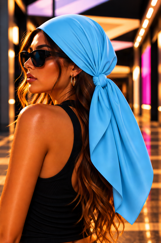 FIRST PRESS - HUMAN EDITION - BANDANA SCARF - Bright Blue