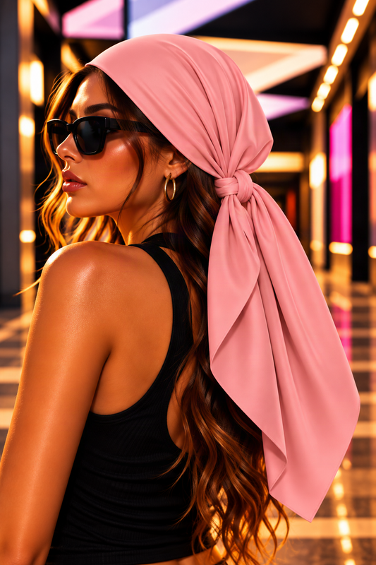 FIRST PRESS - HUMAN EDITION - BANDANA SCARF - Light Peach