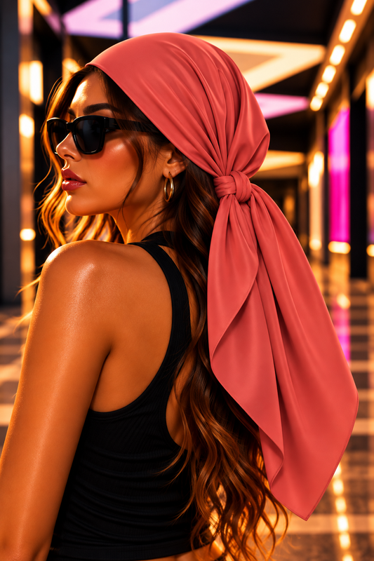 FIRST PRESS - HUMAN EDITION - BANDANA SCARF - Dark Peach