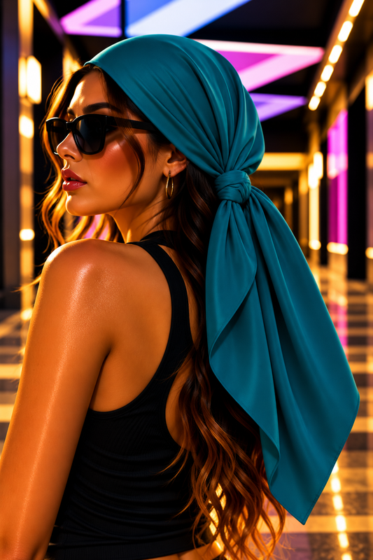 FIRST PRESS - HUMAN EDITION - BANDANA SCARF - Dark Teal