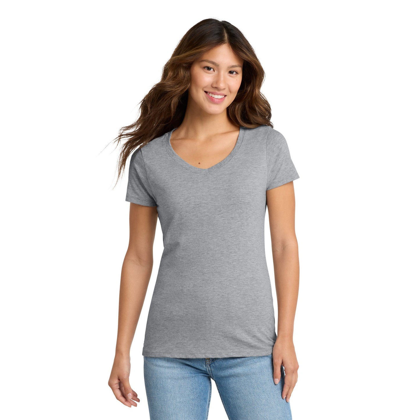 FIRST PRESS - HUMAN EDITION - WOMEN'S V-NECK TEE - "Clean Solids"