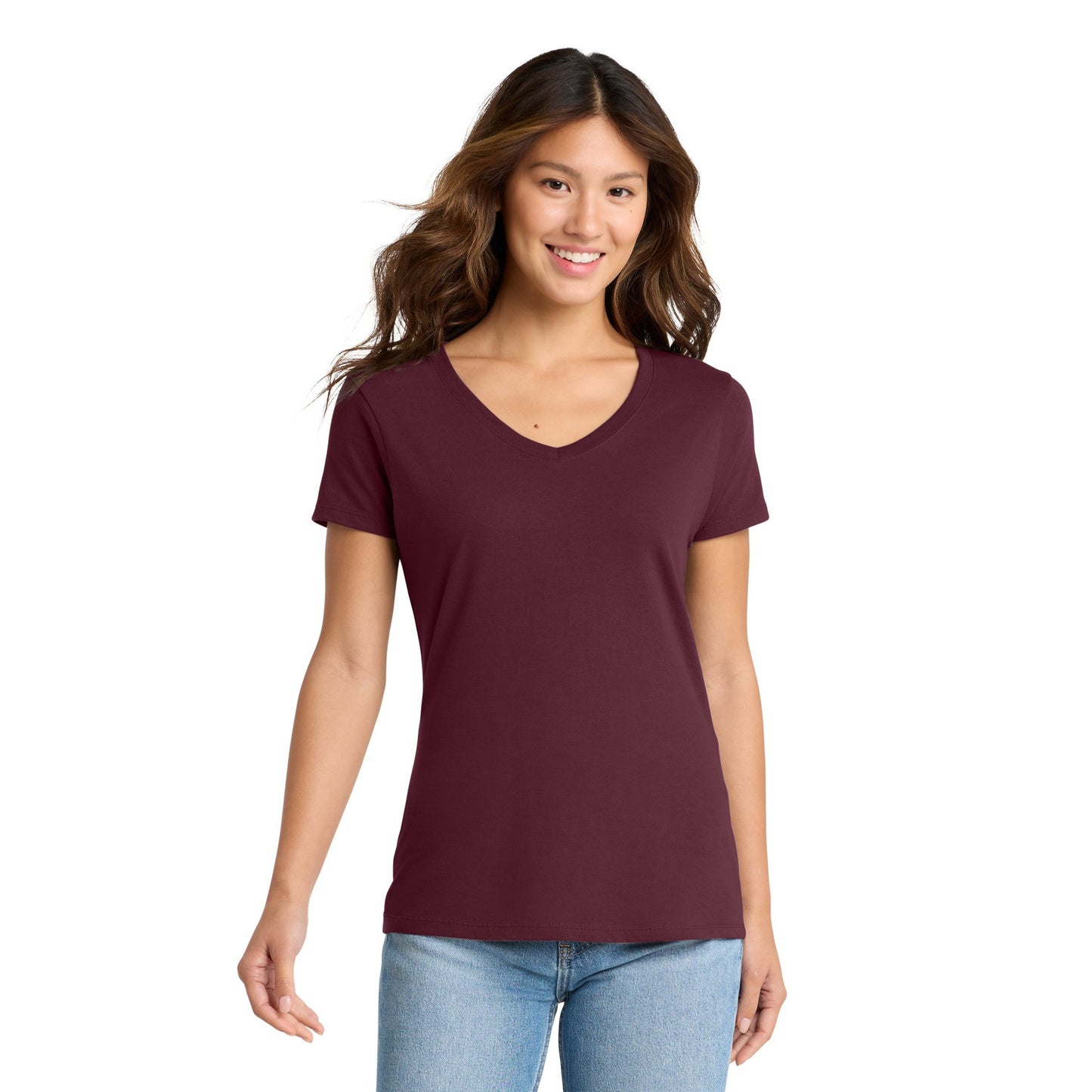 FIRST PRESS - HUMAN EDITION - WOMEN'S V-NECK TEE - "Clean Solids"