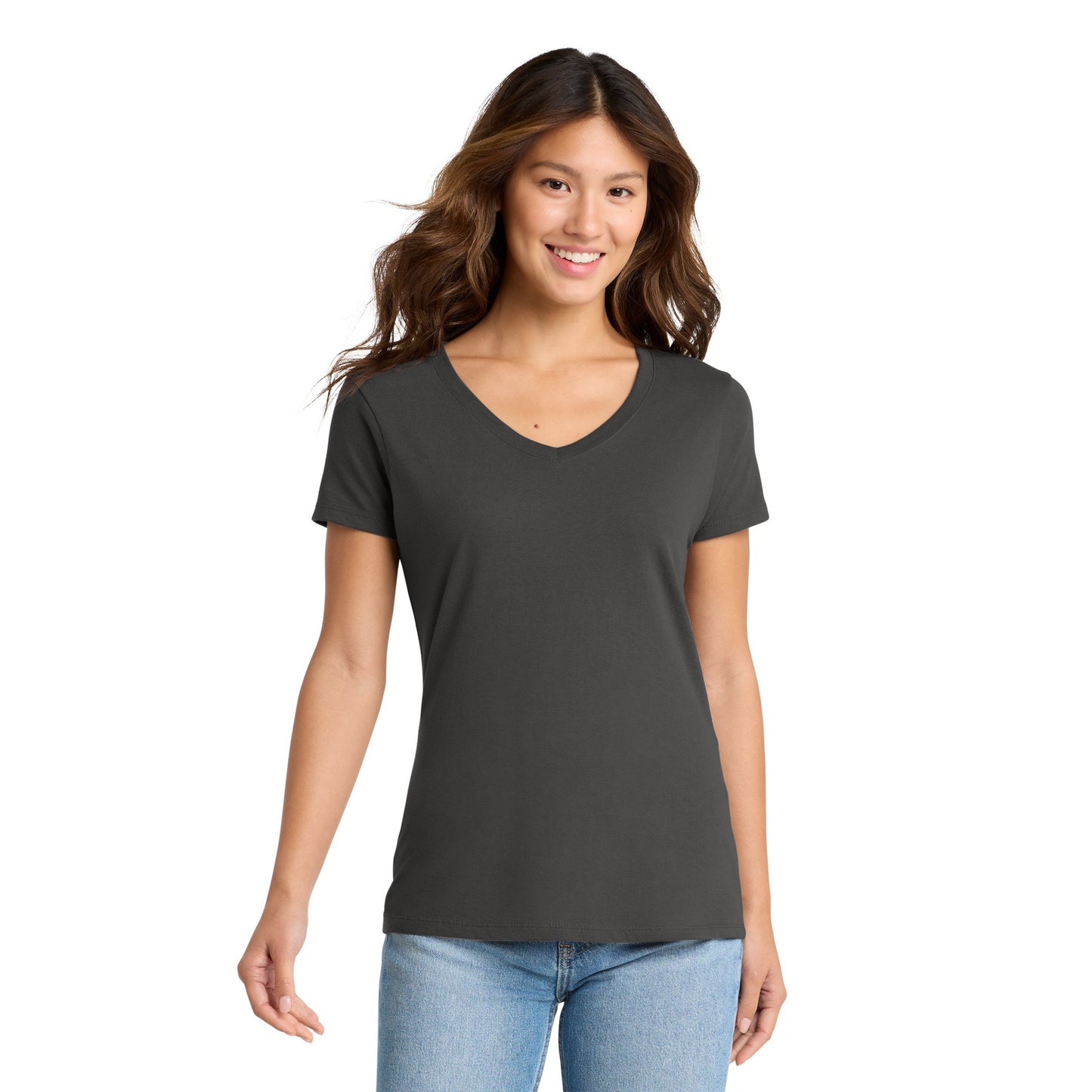 FIRST PRESS - HUMAN EDITION - WOMEN'S V-NECK TEE - "Clean Solids"