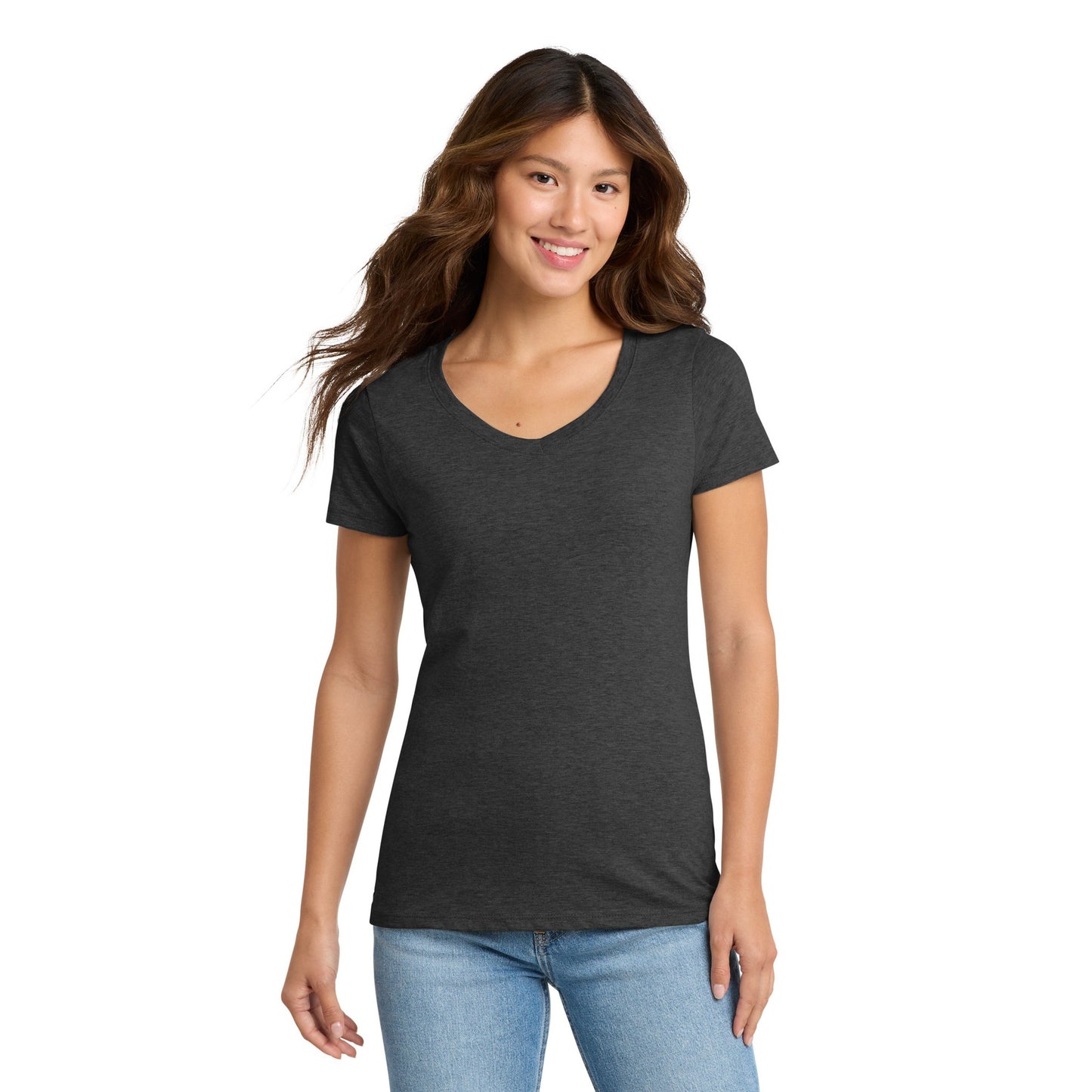 FIRST PRESS - HUMAN EDITION - WOMEN'S V-NECK TEE - "Clean Solids"