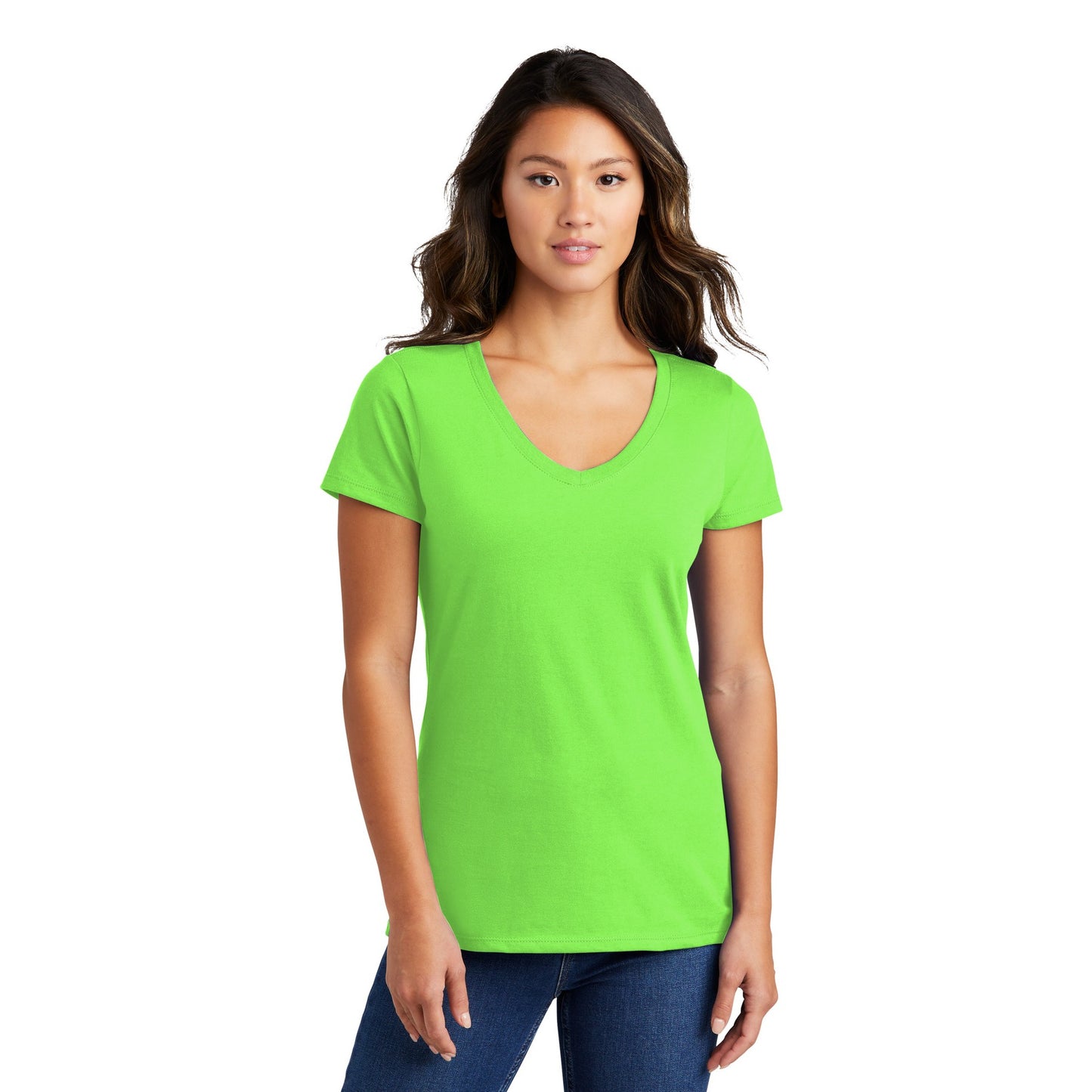 FIRST PRESS - HUMAN EDITION - WOMEN'S V-NECK TEE - "Clean Solids"