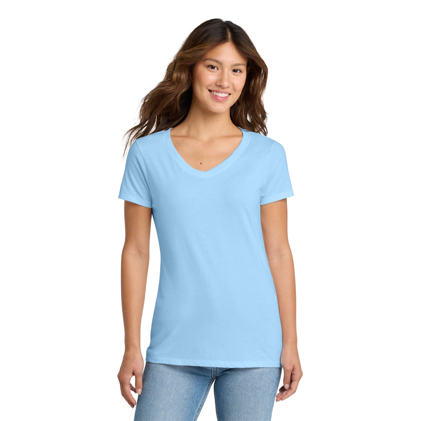 FIRST PRESS - HUMAN EDITION - WOMEN'S V-NECK TEE - "Clean Solids"