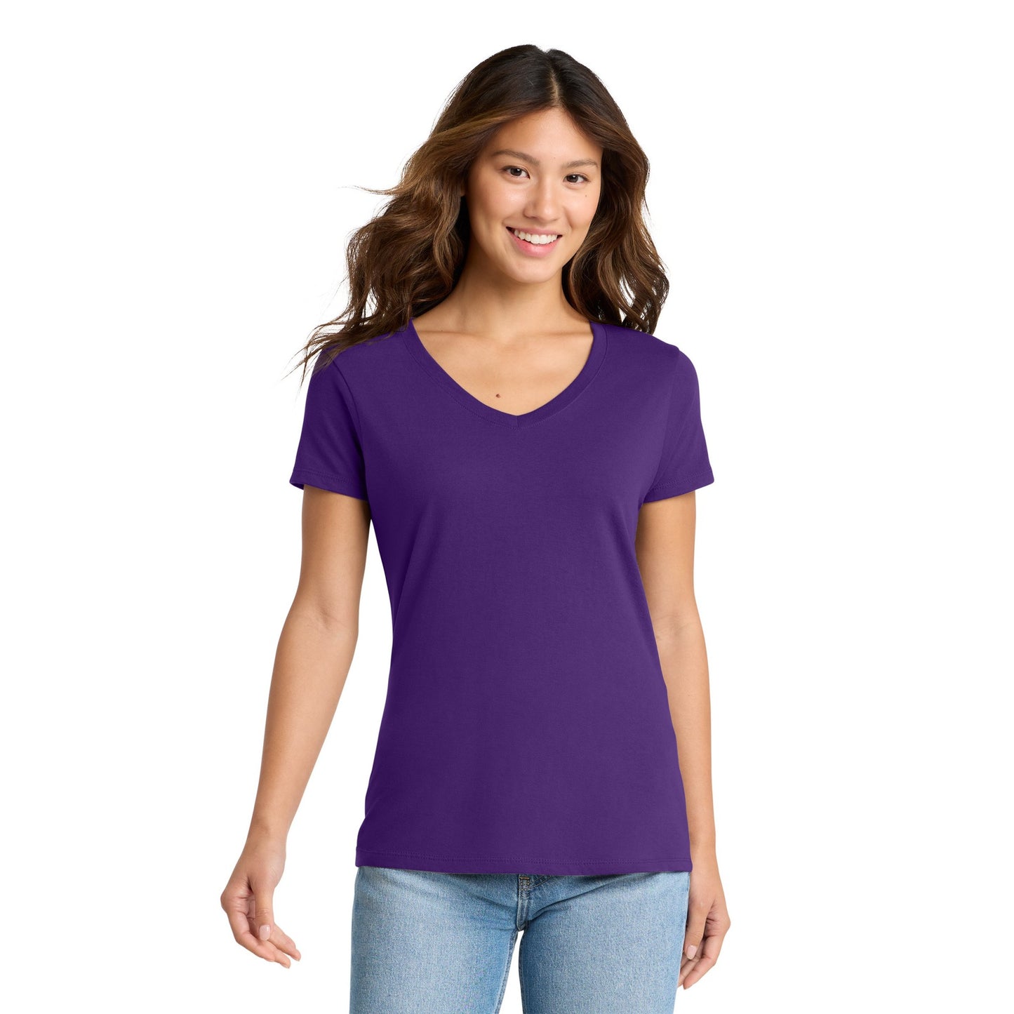 FIRST PRESS - HUMAN EDITION - WOMEN'S V-NECK TEE - "Clean Solids"