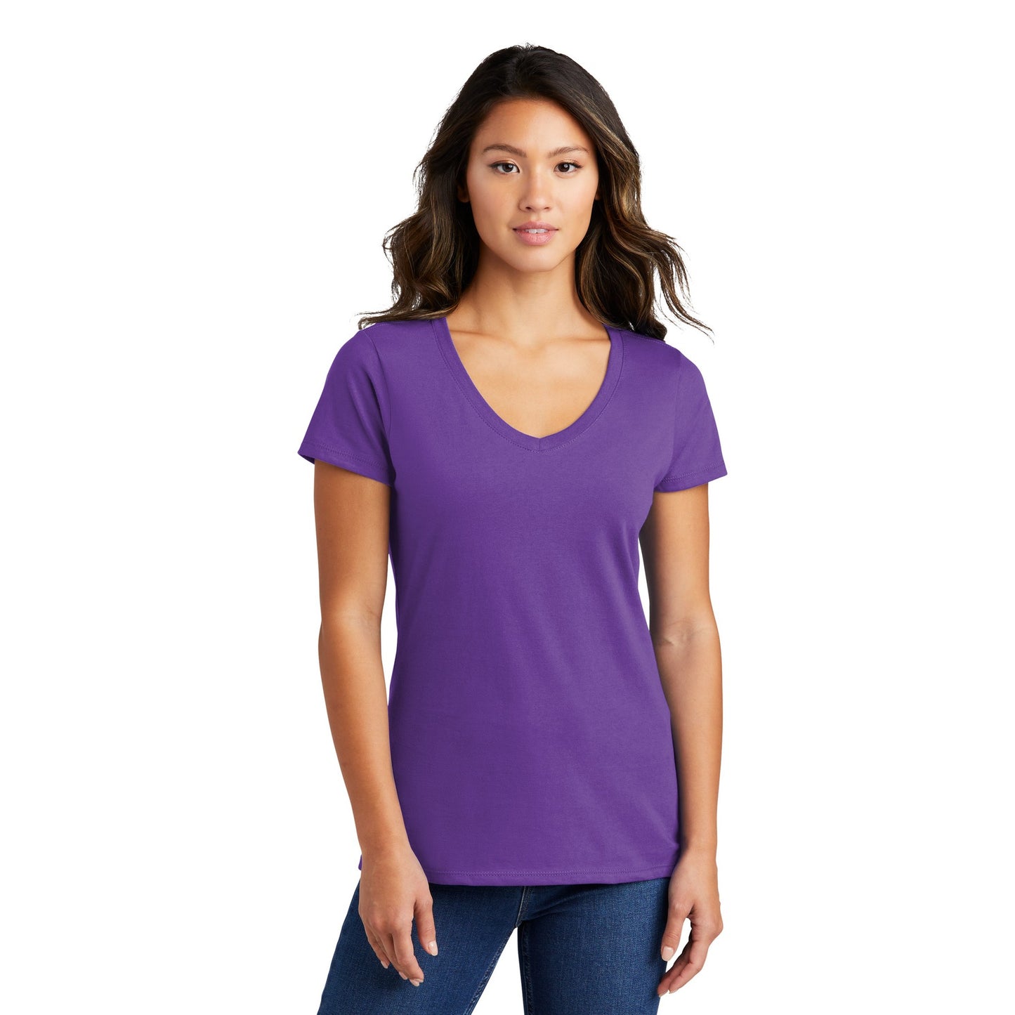 FIRST PRESS - HUMAN EDITION - WOMEN'S V-NECK TEE - "Clean Solids"