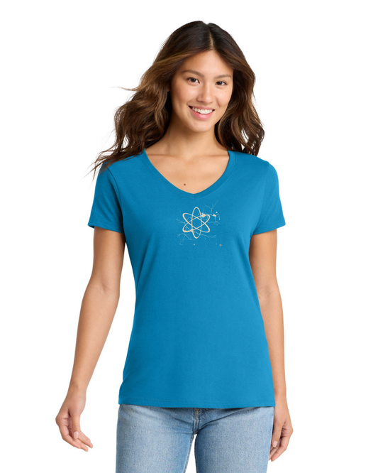 FIRST PRESS - HUMAN EDITION - WOMEN'S V-NECK TEE - "Underground Physics"