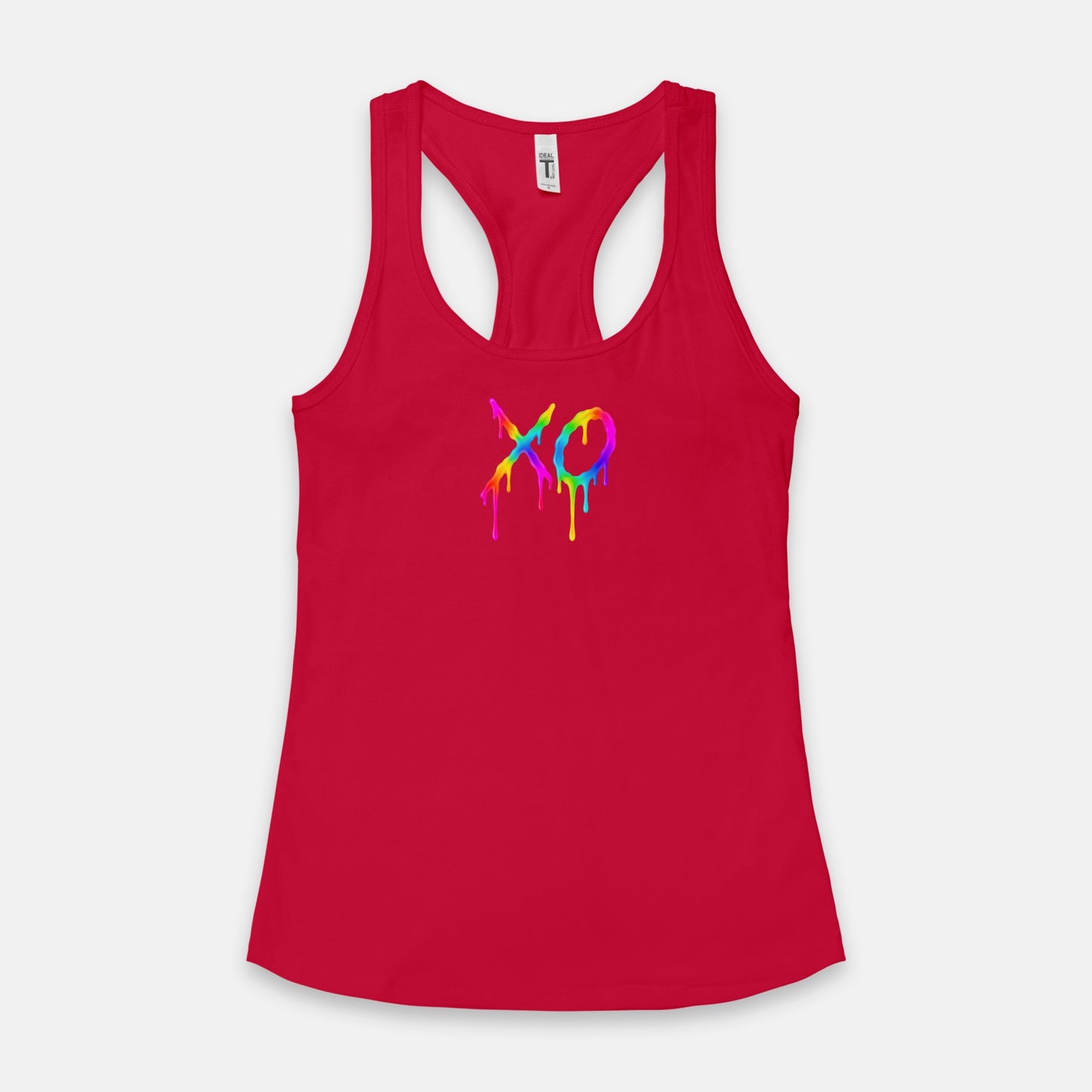 FIRST PRESS - HUMAN EDITION - WOMEN'S RACERBACK TANK TOP - "Neon XO"