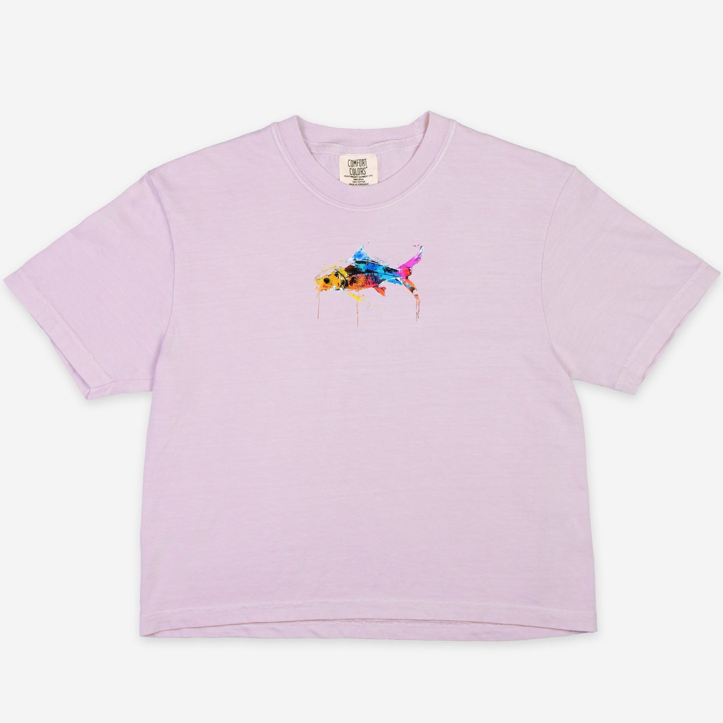 FIRST PRESS - HUMAN EDITION - WOMEN'S CROPPED BOXY TEE - "Wild Current"