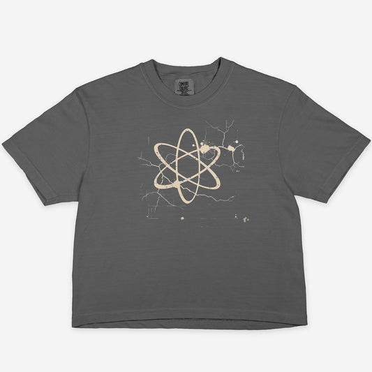 FIRST PRESS - HUMAN EDITION - WOMEN'S CROPPED BOXY TEE - "Underground Physics"