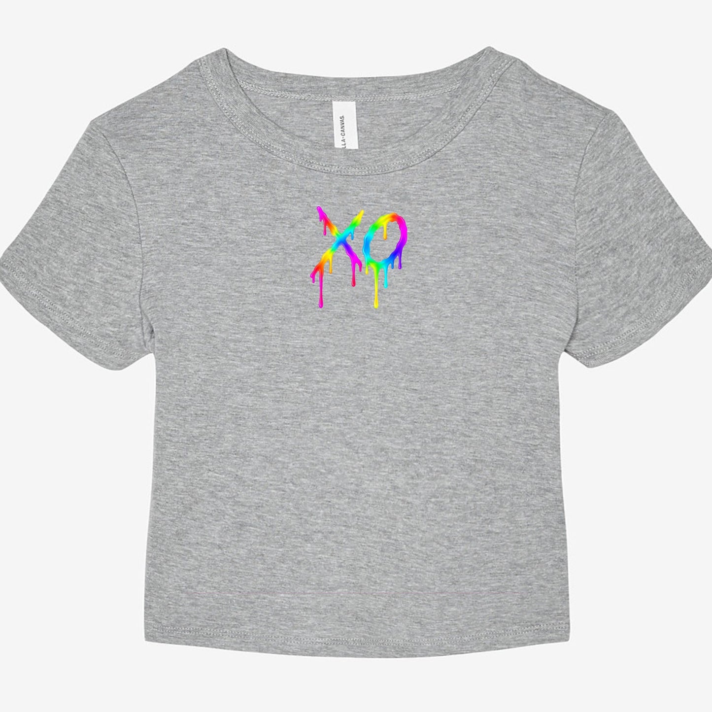 FIRST PRESS - HUMAN EDITION - WOMEN'S MICRO RIB BABY TEE - "Neon XO"