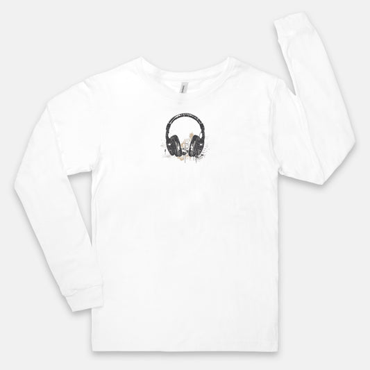 FIRST PRESS - HUMAN EDITION - UNISEX JERSEY LONG SLEEVE TEE - "After Hours Headphones"