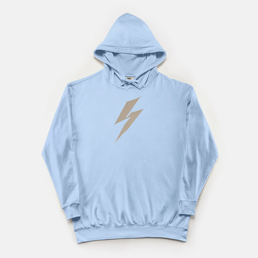 FIRST PRESS - HUMAN EDITION - UNISEX LIGHTWEIGHT HOODED SWEATSHIRT - "Quiet Bolt"
