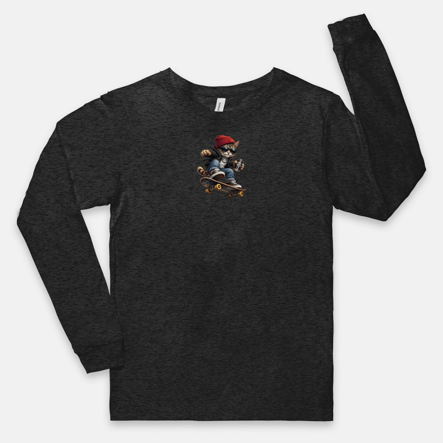 FIRST PRESS - HUMAN EDITION - UNISEX JERSEY LONG SLEEVE TEE - "Street Cat"