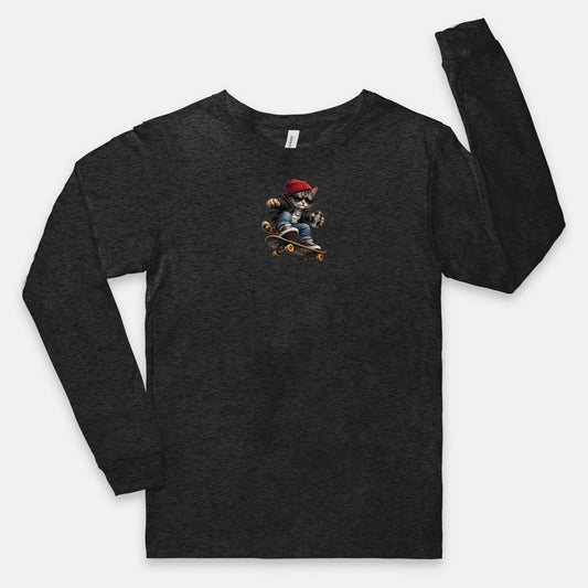 FIRST PRESS - HUMAN EDITION - UNISEX JERSEY LONG SLEEVE TEE - "Street Cat"