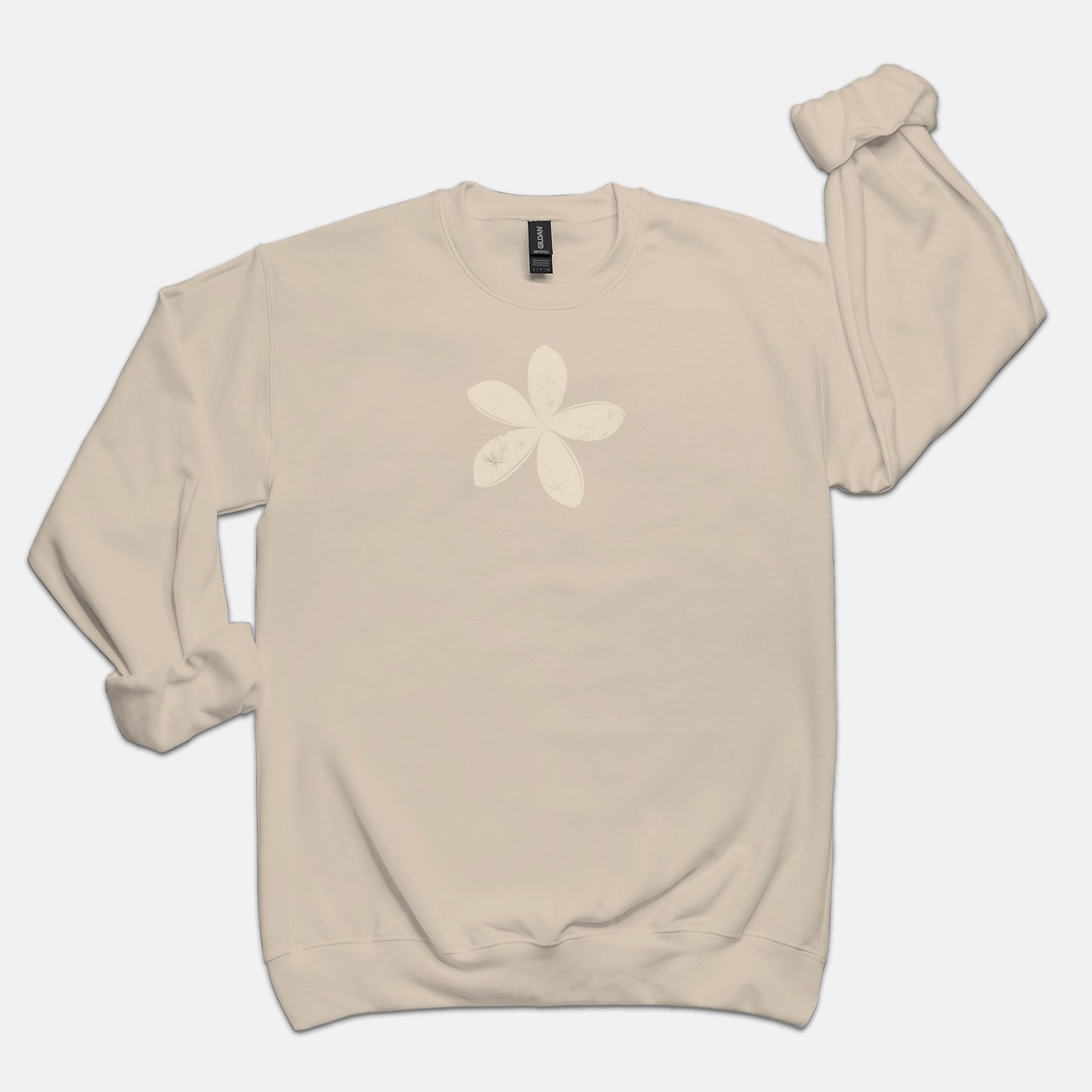 FIRST PRESS - HUMAN EDITION - UNISEX CREWNECK SWEATSHIRT - "Ghost Flower"