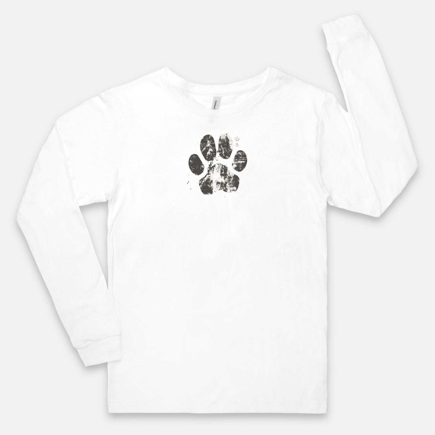 FIRST PRESS - HUMAN EDITION - UNISEX JERSEY LONG SLEEVE TEE - "Pressed Paw"