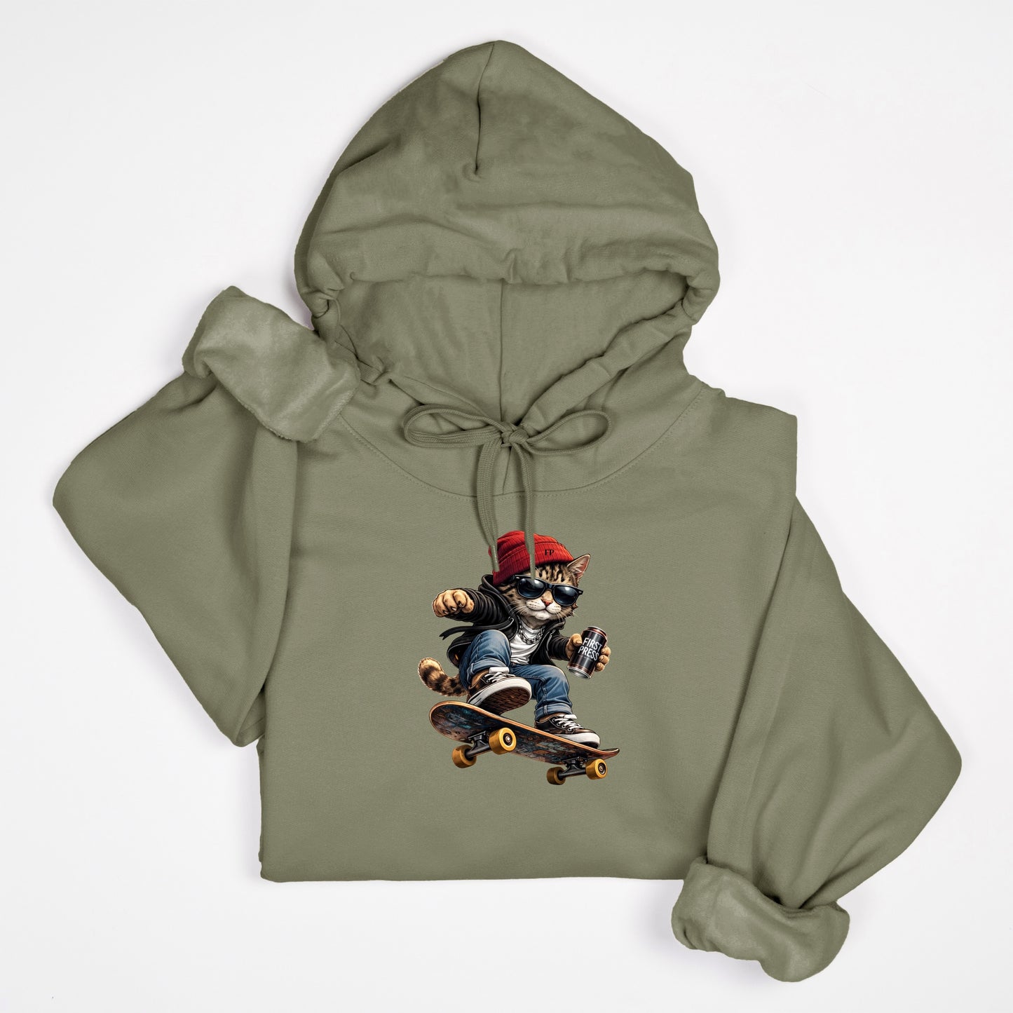 FIRST PRESS - HUMAN EDITION - UNISEX SWEATSHIRT HOODIE - "Street Cat"