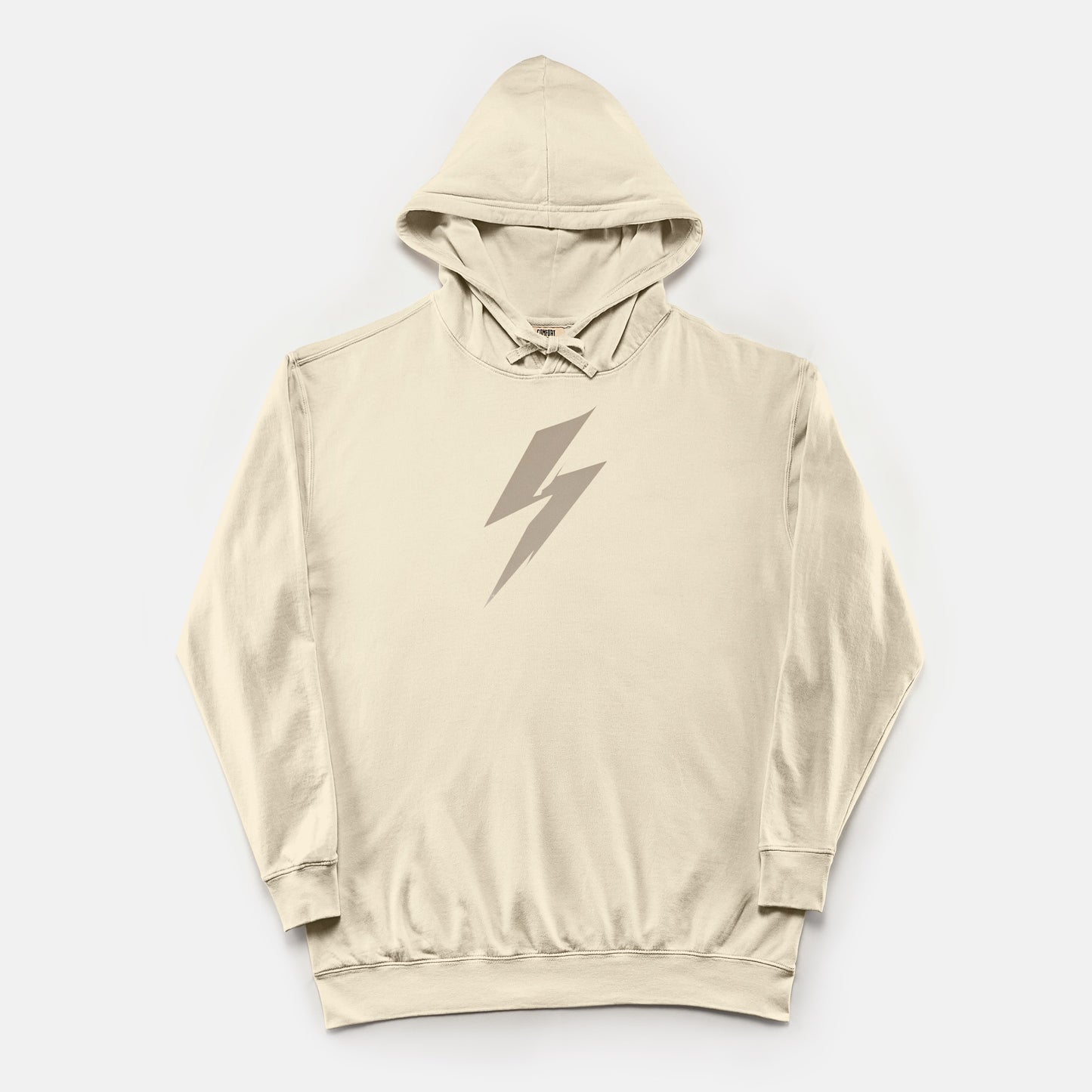 FIRST PRESS - HUMAN EDITION - UNISEX LIGHTWEIGHT HOODED SWEATSHIRT - "Quiet Bolt"