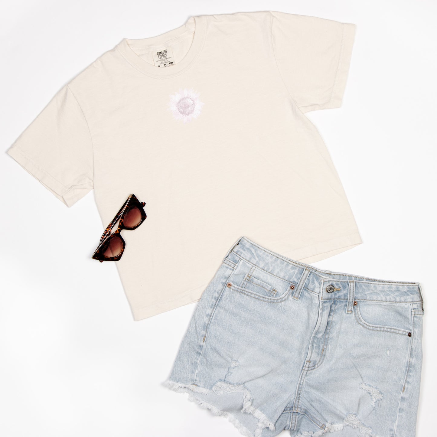 FIRST PRESS - HUMAN EDITION - WOMEN'S CROPPED BOXY TEE - "Ghosted"
