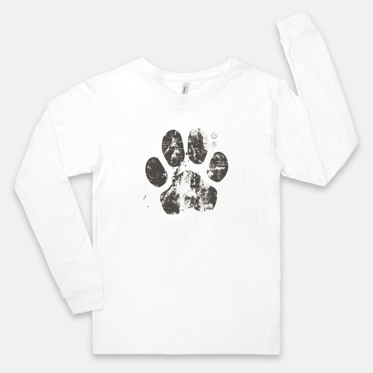 FIRST PRESS - HUMAN EDITION - UNISEX JERSEY LONG SLEEVE TEE - "Pressed Paw"