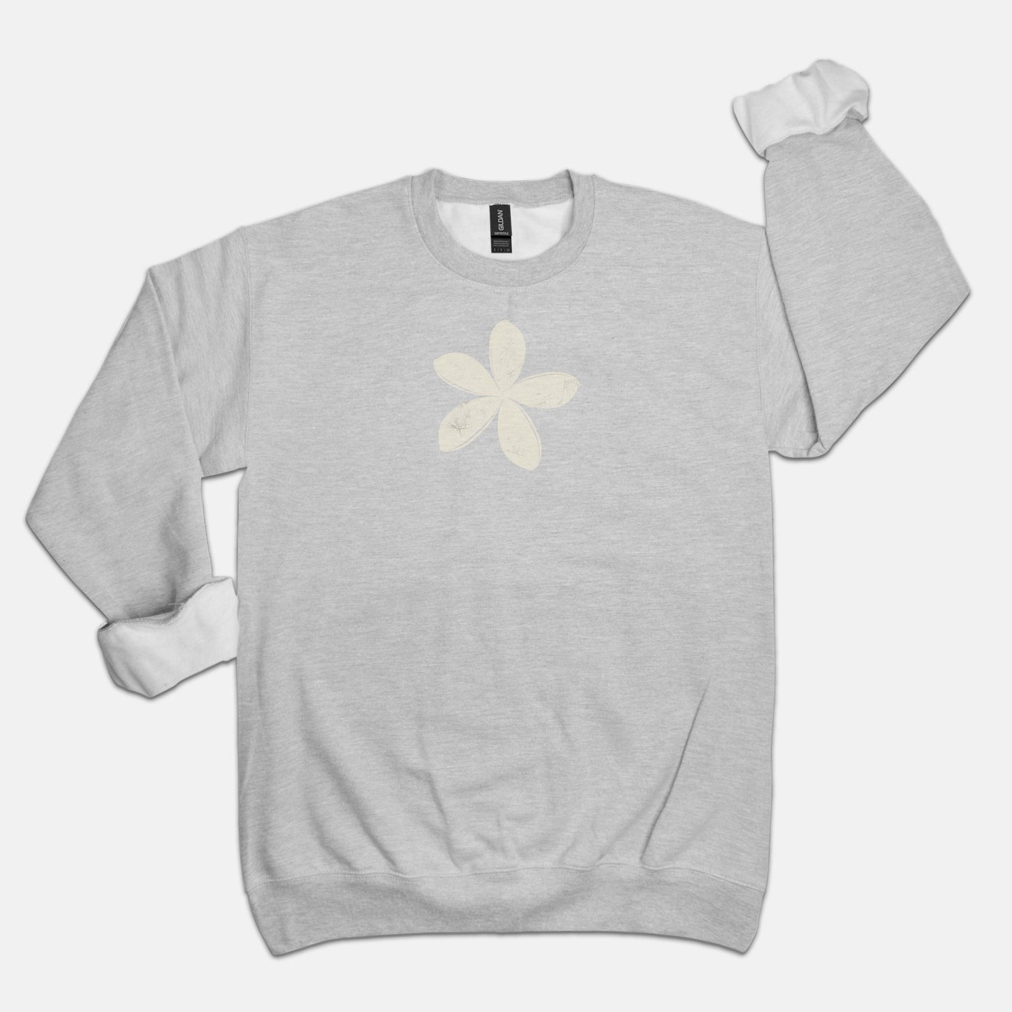 FIRST PRESS - HUMAN EDITION - UNISEX CREWNECK SWEATSHIRT - "Ghost Flower"