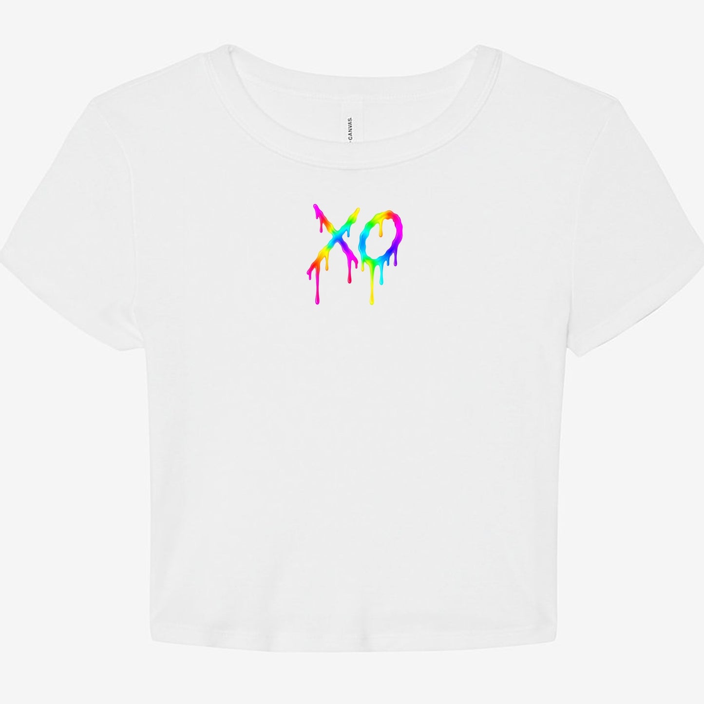FIRST PRESS - HUMAN EDITION - WOMEN'S MICRO RIB BABY TEE - "Neon XO"