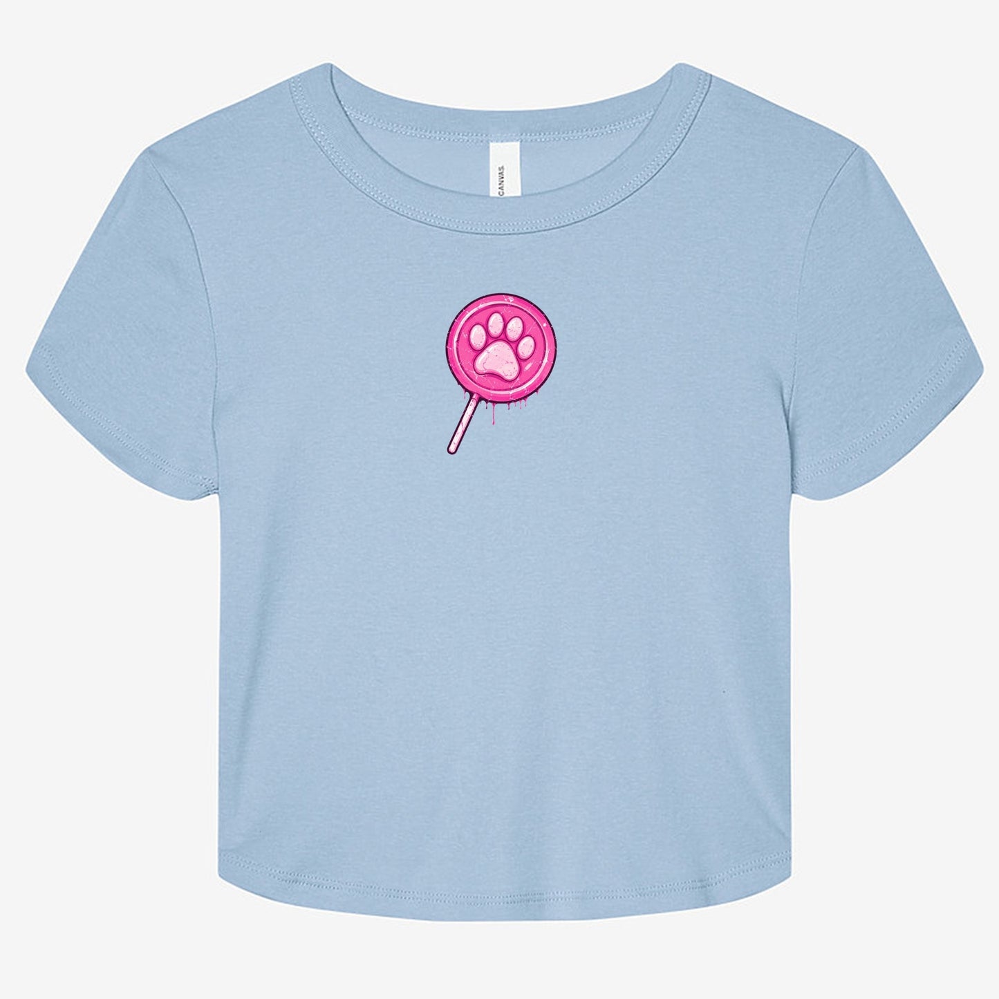 FIRST PRESS - HUMAN EDITION - WOMEN'S MICRO RIB BABY TEE - "Lollipop Paw"