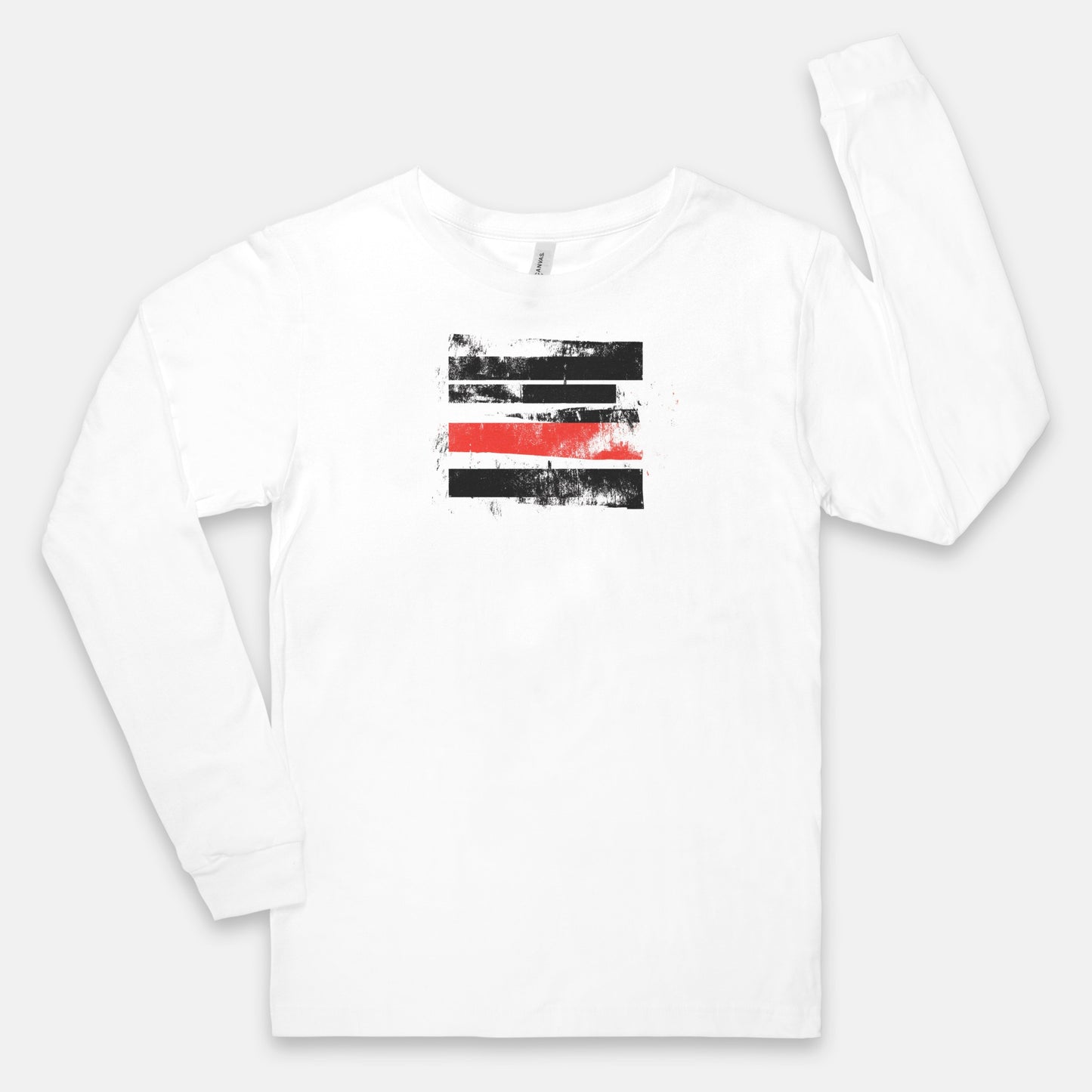 FIRST PRESS - HUMAN EDITION - UNISEX JERSEY LONG SLEEVE TEE - "Red Line"